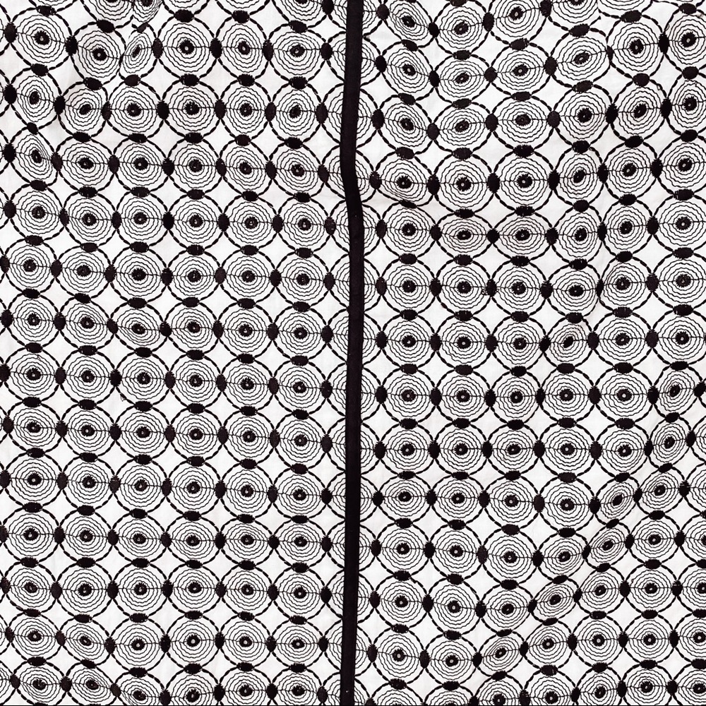 TALBOTS Black White Pattern Printed A-line Skirt - Picture 4 of 5